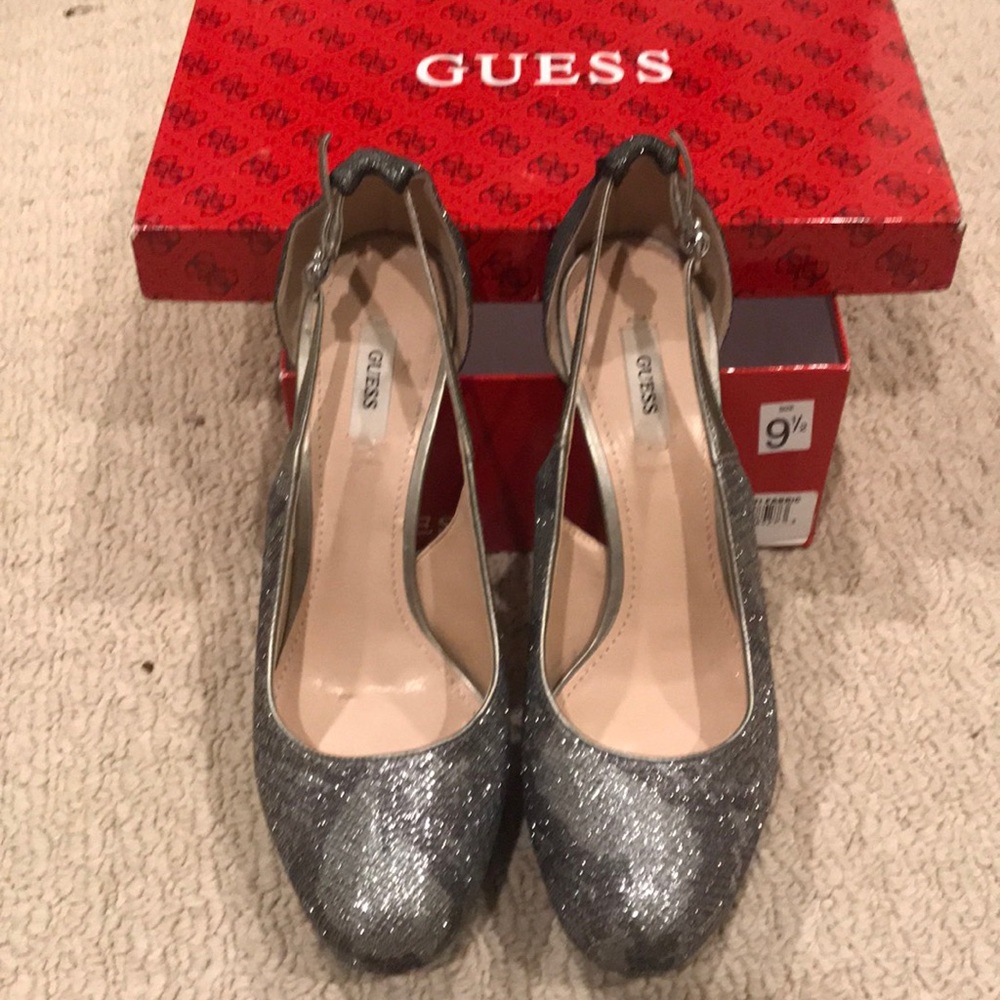Guess Platform sling back heels